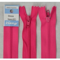 Vizzy Dress Zip, 55cm Colour 94 HOT PINK