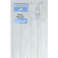 Vizzy Dress Zip, 60cm Colour 01 WHITE