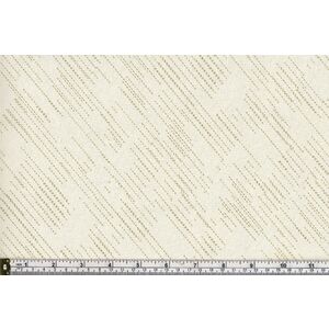 Cotton Fabric Style 8098 #2807 Metallic Gold Stripe on Cream 110cm Wide Per 50cm
