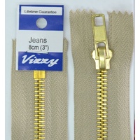 Vizzy Jeans Zip 8cm (3&quot;) Colour #07 NATURAL