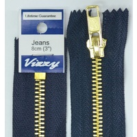 Vizzy Jeans Zip 8cm (3&quot;) Colour #59 FRENCH NAVY