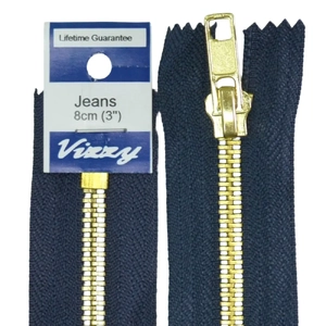 Vizzy Jeans Zip 8cm (3") Colour #59 FRENCH NAVY