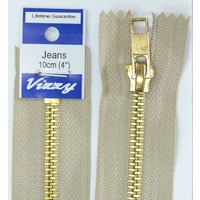 Vizzy Jeans Zip 10cm (4&quot;) Colour #07 NATURAL