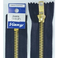 Vizzy Jeans Zip 10cm (4&quot;) Colour #59 FRENCH NAVY