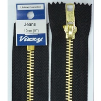 Vizzy Jeans Zip 12cm BLACK, A Quality Brand Name Zipper