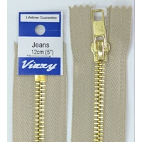 Vizzy Jeans Zip 12cm NATURAL, A Quality Brand Name Zipper