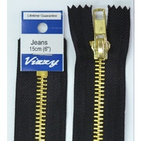 Vizzy Jeans Zip 15cm BLACK