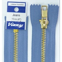 Vizzy Jeans Zip 15cm PALE DEMIN