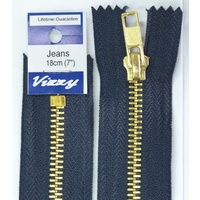 Vizzy Jeans Zip 18cm FRENCH NAVY, A Quality Brand Name Zipper