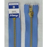 VIZZY JEANS ZIP 18cm LIGHT DENIM