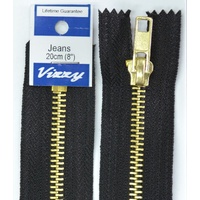 Vizzy Jeans Zip 20cm BLACK