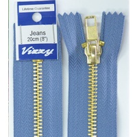 Vizzy Jeans Zip 20cm PALE DENIM, A Quality Brand Name Zipper