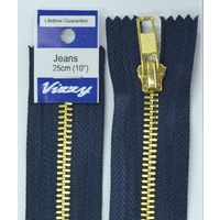 Vizzy Jeans Zip, Jeans Zipper, 25cm (10&quot;) FRENCH NAVY