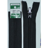 Vizzy Open End Zip 30cm 02 BLACK