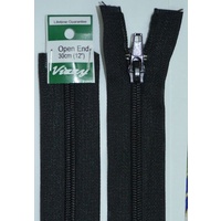 Vizzy Open End Zip 30cm 02 BLACK, A Quality Brand Name Zipper