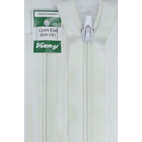 Vizzy Open End Zip 35cm 01 WHITE