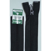 Vizzy Open End Zip 35cm, Colour 02 BLACK, A Quality Brand Name Zipper.