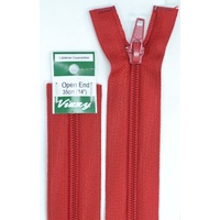 Vizzy Open End Zip 35cm, Colour 32 DARK RED