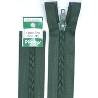 Vizzy Open End Zip 35cm, Colour 46 BOTTLE GREEN