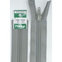 Vizzy Open End Zip 35cm, Colour 61 PEARL GREY, A Quality Brand Name Zipper