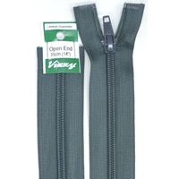 Vizzy Open End Zip 35cm, Colour 63 CHARCOAL