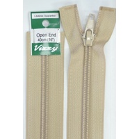Vizzy Open End Zip 40cm, Colour 07 NATURAL