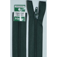 Vizzy Open End Zip 45cm, Colour 46 BOTTLE GREEN