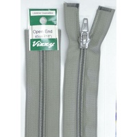 Vizzy Open End Zip 45cm, Colour 61 PEARL GREY