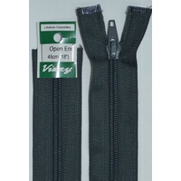 Vizzy Open End Zip 45cm, Colour 63 CHARCOAL