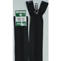 Vizzy Open End Zip 50cm, Colour 02 BLACK