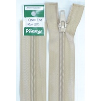Vizzy Open End Zip 50cm, Colour 07 NATURAL