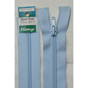 Vizzy Open End Zip 50cm, Colour 50 SKY BLUE