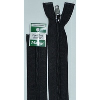 Vizzy Open End Zip 55cm, Colour 02 BLACK