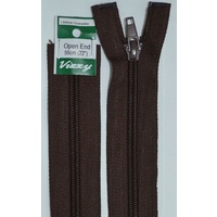 Vizzy Open End Zip 55cm, Colour 14 BROWN