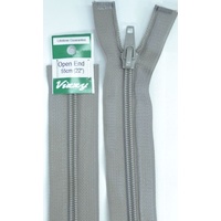 Vizzy Open End Zip 55cm, Colour 61 PEARL GREY, A Quality Brand Name Zipper