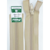 Vizzy Open End Zip 60cm, Colour 07 NATURAL