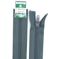 Vizzy Open End Zip 60cm, Colour CHARCOAL
