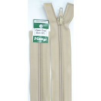 Vizzy Open End Zip 65cm, Colour 07 NATURAL