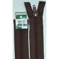 Vizzy Open End Zip 65cm, Colour 14 BROWN