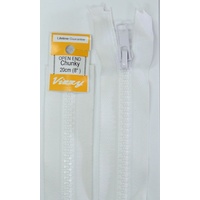 Vizzy Chunky Open End Zip 20cm, Colour 01 WHITE
