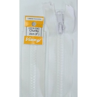 Vizzy Chunky Open End Zip 20cm, Colour 01 WHITE, A Quality Brand Name Zipper