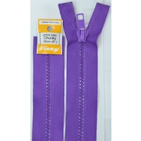 Vizzy Chunky Open End Zip 20cm, Colour 109 PURPLE, A Quality Brand Name Zipper