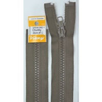 Vizzy Chunky Open End Zip 20cm, Colour 12 CHESTNUT, A Quality Brand Name Zipper