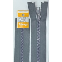 Vizzy Chunky Open End Zip 20cm, Colour 62 GREY, A Quality Brand Name Zipper