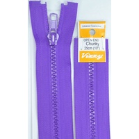 Vizzy Chunky Open End Zip 25cm, Colour 109 PURPLE, A Quality Brand Name Zipper