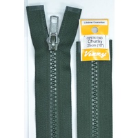 Vizzy Chunky Open End Zip 25cm, Colour 46 HUNTER GREEN