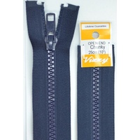 Vizzy Chunky Open End Zip 25cm, Colour 58 NAVY, A Quality Brand Name Zipper