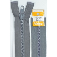 Vizzy Chunky Open End Zip 25cm, Colour 62 GREY, A Quality Brand Name Zipper