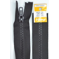 Vizzy Chunky Open End Zip 35cm, Colour 02 BLACK, A Quality Brand Name Zipper