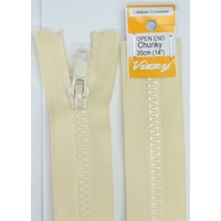 Vizzy Chunky Open End Zip 35cm, Colour 04 CALICO